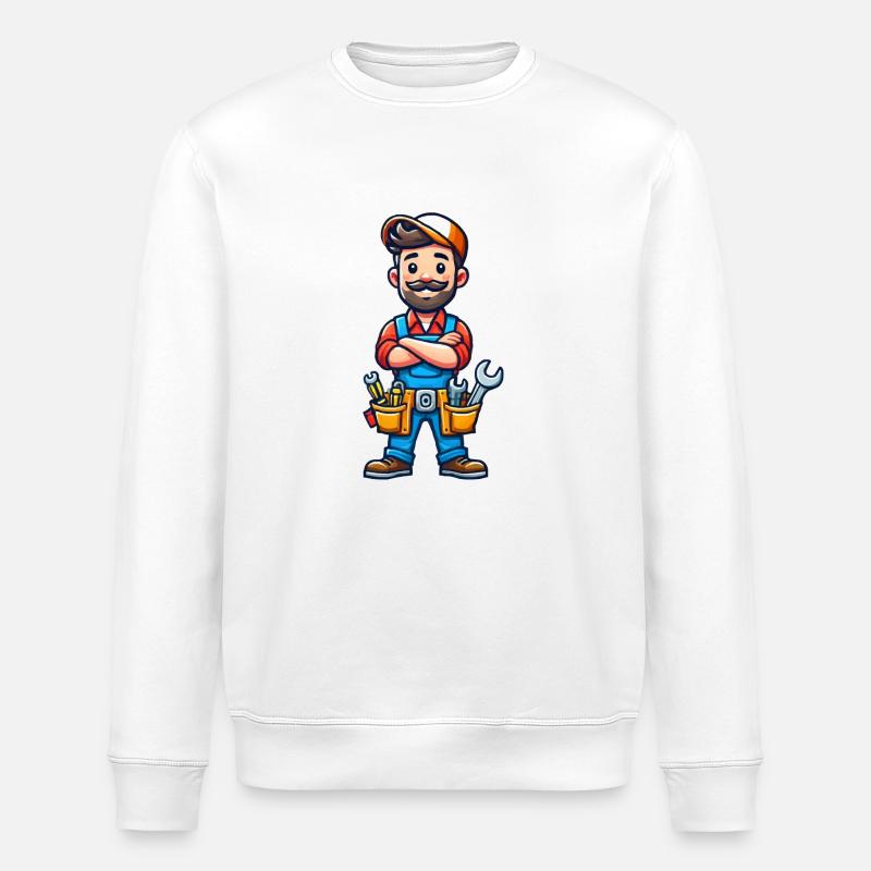 Handwerker - Stanley/Stella Unisex Bio-Sweatshirt ROLLER - Weiß