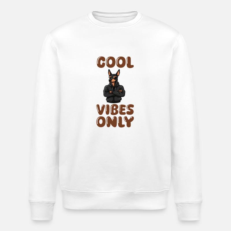 dog cool vibes - Stanley/Stella Unisex Bio-Sweatshirt ROLLER - Weiß