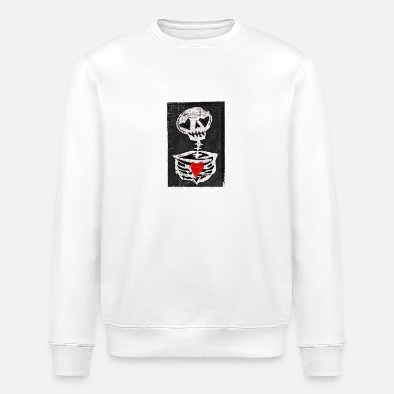 L'amour squelette - Sweat bio ROLLER Stanley/Stella Unisexe - blanc