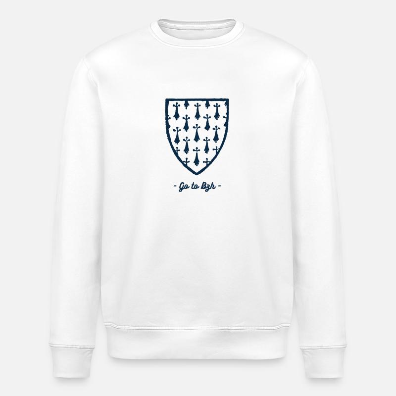 Blason Breton Moderne - Sweat bio ROLLER Stanley/Stella Unisexe - blanc