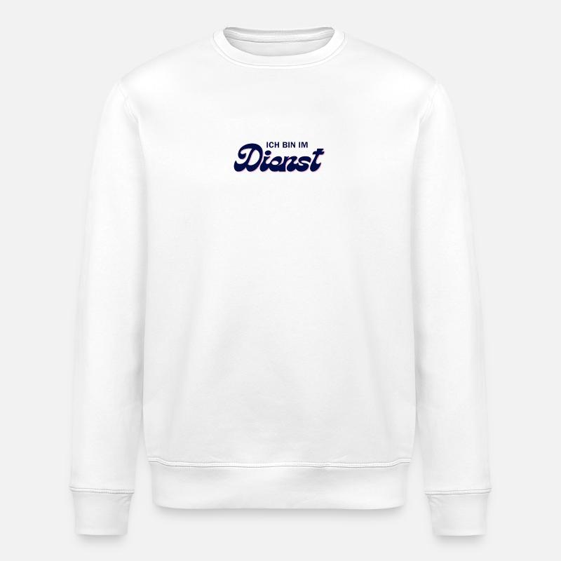 Ich bin im Dienst – Pink Script - Stanley/Stella Unisex Bio-Sweatshirt ROLLER - Weiß