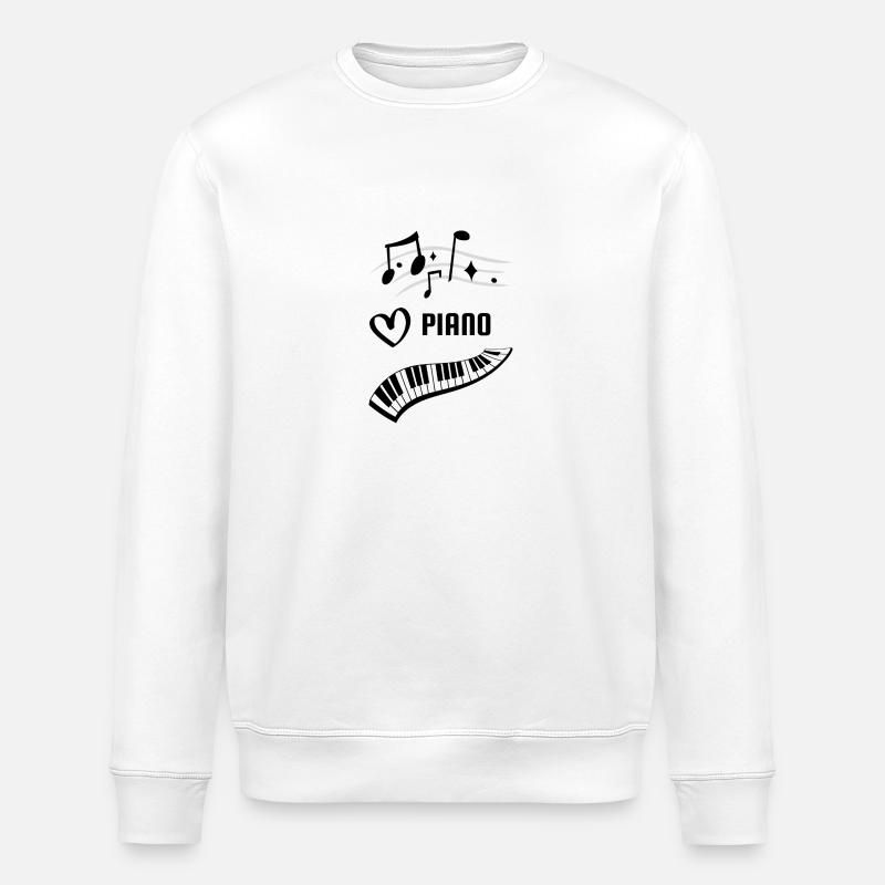 Ich liebe Klavier! - Stanley/Stella Unisex Bio-Sweatshirt ROLLER - Weiß