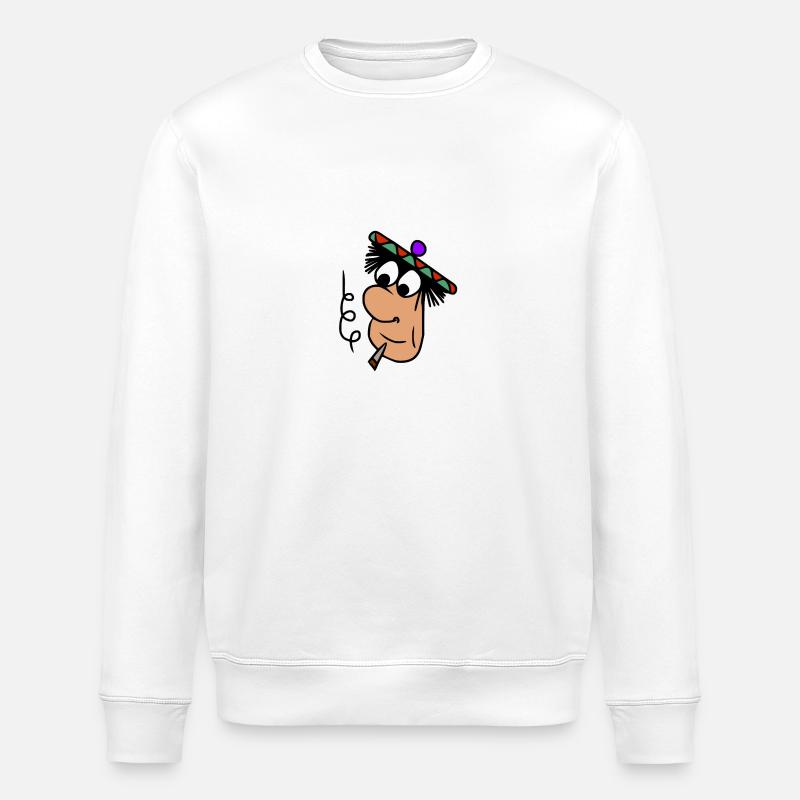 Bunter Hippie Vibe - Stanley/Stella Unisex Bio-Sweatshirt ROLLER - Weiß