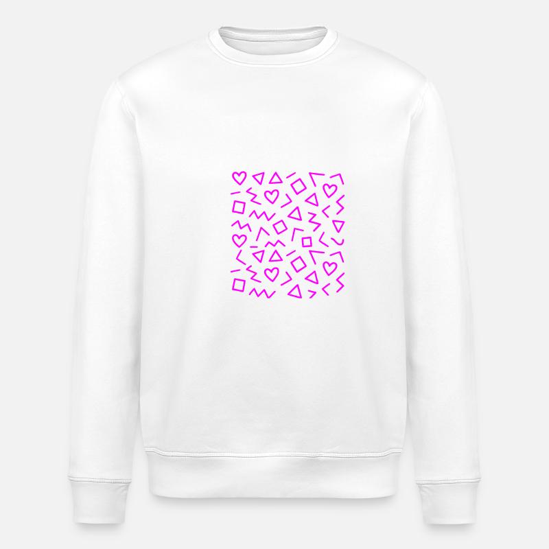 Geometrisches Muster Design - Stanley/Stella Unisex Bio-Sweatshirt ROLLER - Weiß