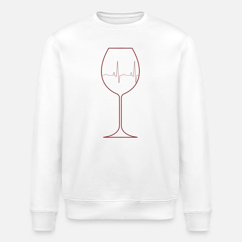 Verre à vin avec léguminant - Sweat bio ROLLER Stanley/Stella Unisexe - blanc