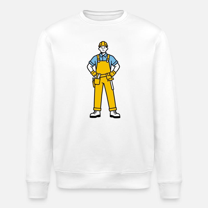Handwerker - Stanley/Stella Unisex Bio-Sweatshirt ROLLER - Weiß