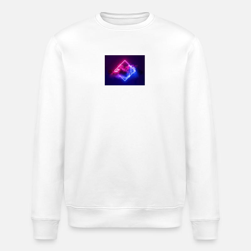 Neon Cloud Diamond - Stanley/Stella ROLLER Unisex Organic Sweatshirt - white