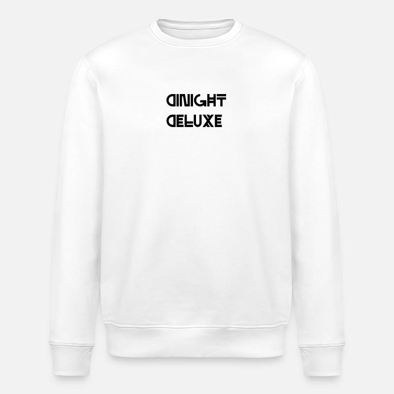 Modern Geometric Lettering - Dinight Deluxe - Stanley/Stella ROLLER Unisex Organic Sweatshirt - white