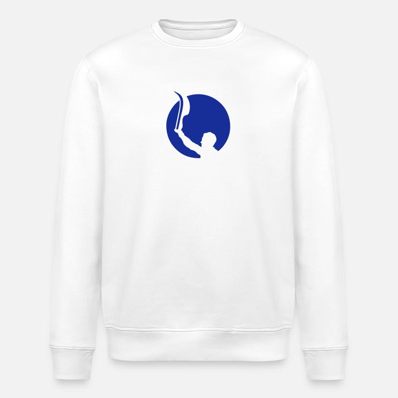 pelote basque logo tampon 2 - Sweat bio ROLLER Stanley/Stella Unisexe - blanc