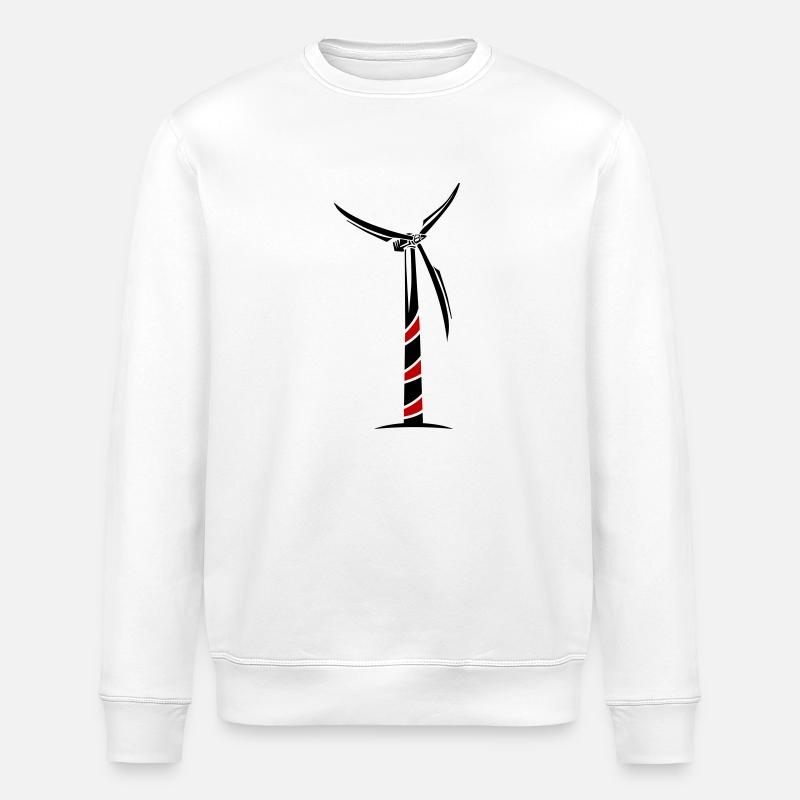 Windkraft Windrad - Stanley/Stella Unisex Bio-Sweatshirt ROLLER - Weiß