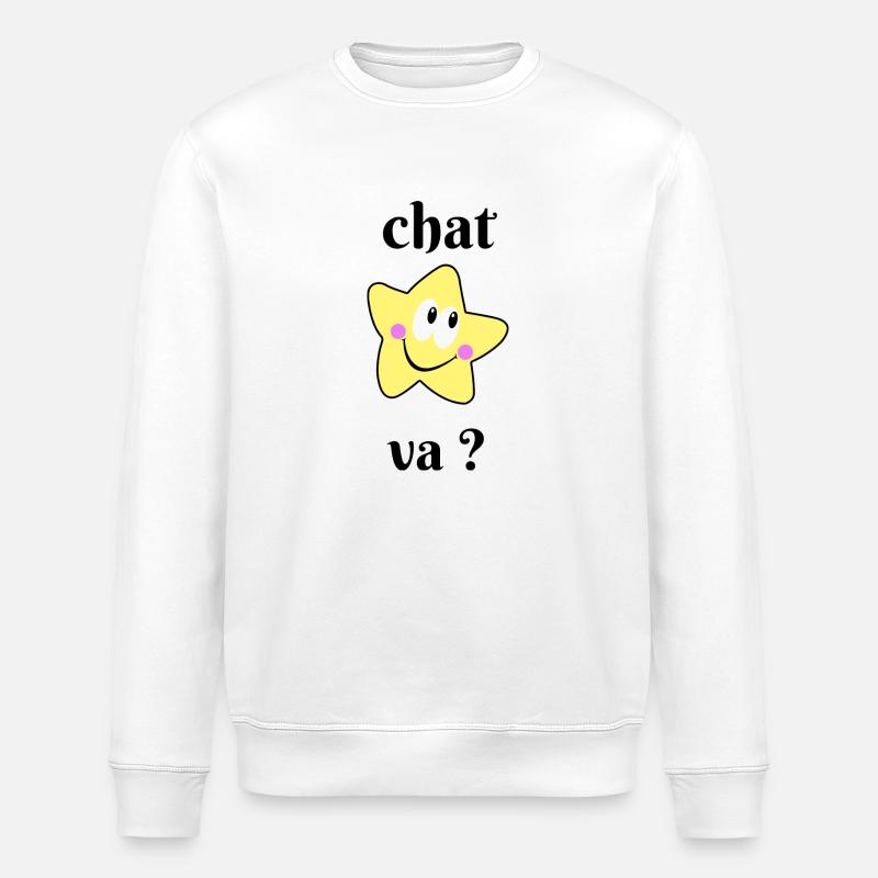 Katze geht? - Stanley/Stella Unisex Bio-Sweatshirt ROLLER - Weiß