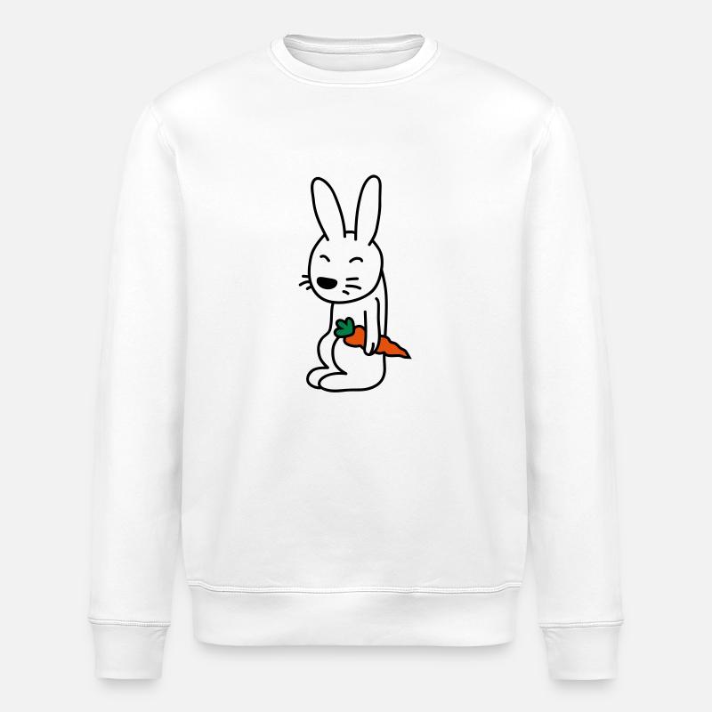 bunny_with_carrot - Sweat bio ROLLER Stanley/Stella Unisexe - blanc