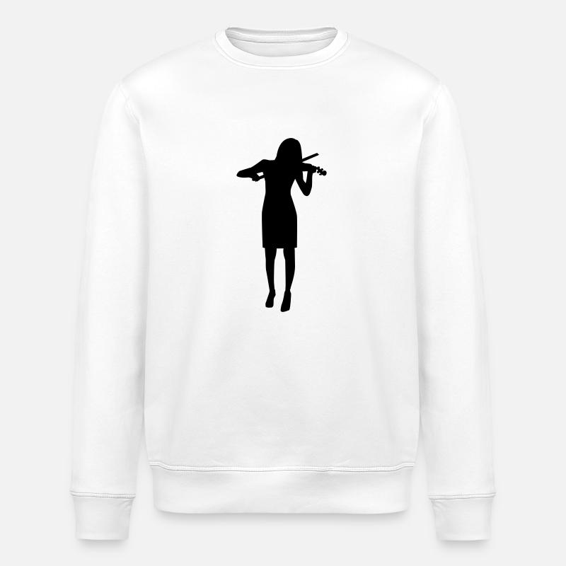 Violin - Stanley/Stella ROLLER Unisex Organic Sweatshirt - white