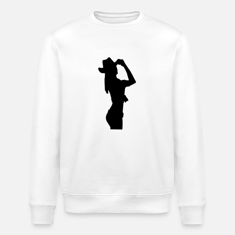Cowboy - Sweat bio ROLLER Stanley/Stella Unisexe - blanc