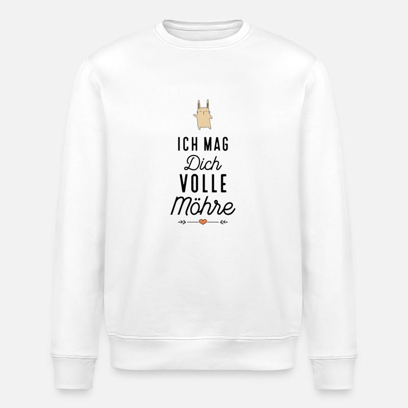 Lustige Sprüche mit Hasi - Stanley/Stella Unisex Bio-Sweatshirt ROLLER - Weiß