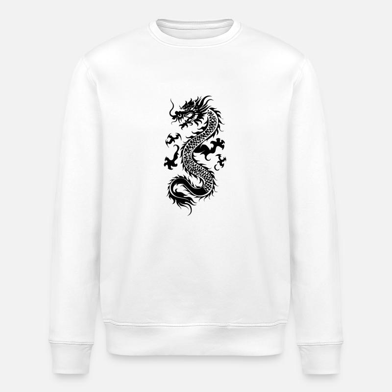 Chinesischer Drache - Stanley/Stella Unisex Bio-Sweatshirt ROLLER - Weiß