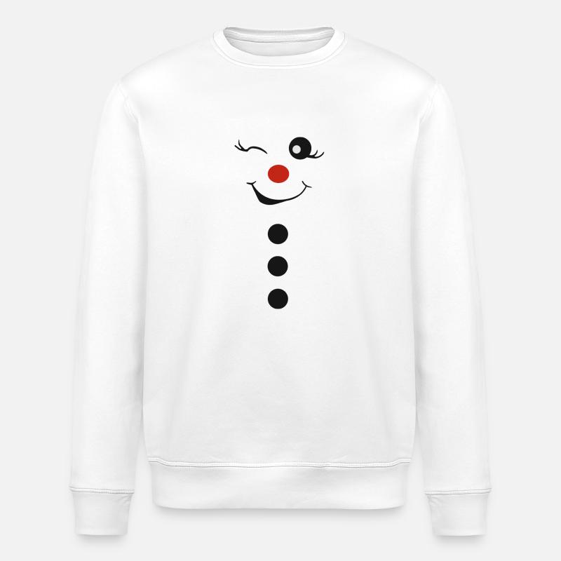 Lächelnder Schneemann - Stanley/Stella Unisex Bio-Sweatshirt ROLLER - Weiß