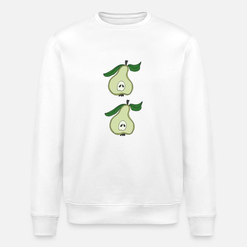 Pear half double - Stanley/Stella ROLLER Unisex Organic Sweatshirt - white