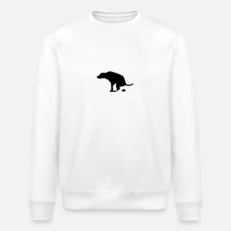 Hund kackt - Stanley/Stella Unisex Bio-Sweatshirt ROLLER - Weiß
