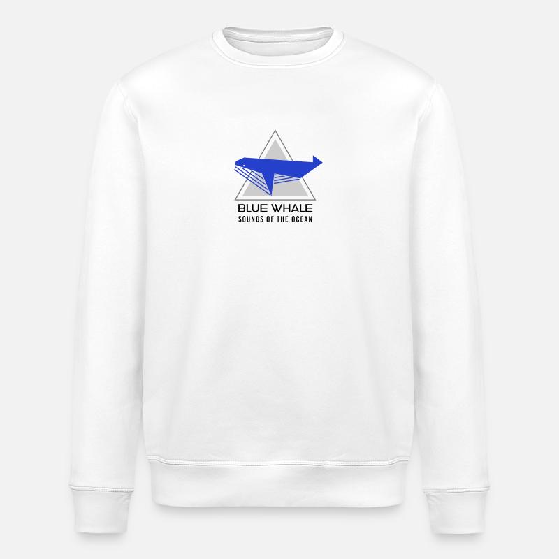 Blauwal -Klang des Ozeans - Stanley/Stella Unisex Bio-Sweatshirt ROLLER - Weiß