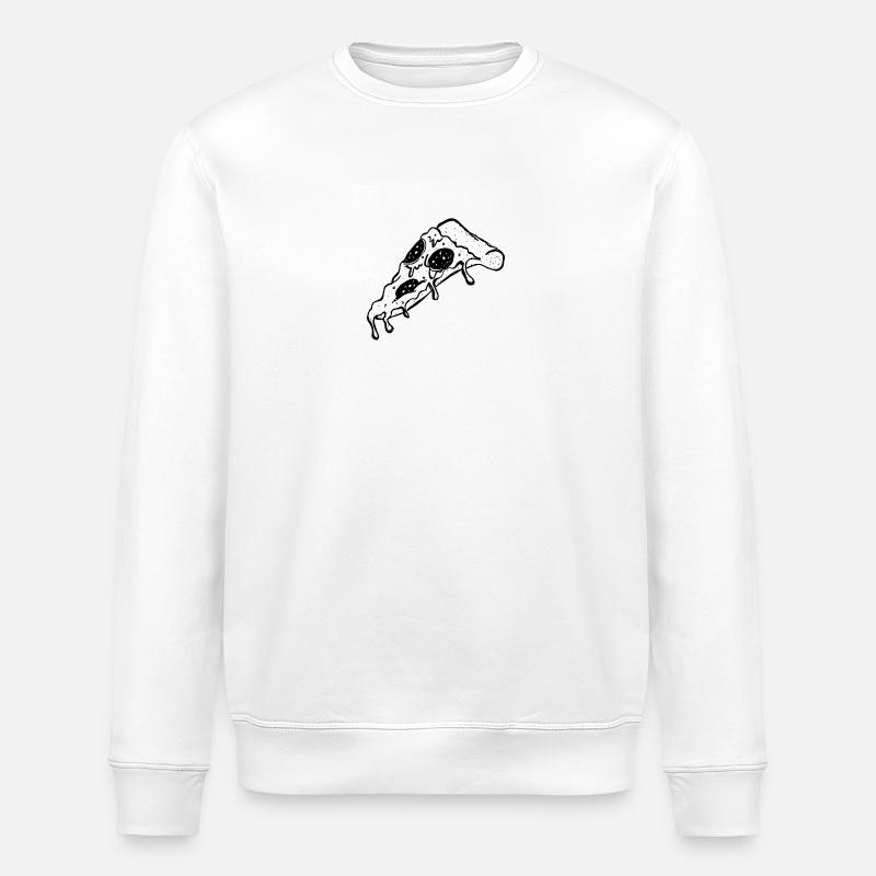 Pizza - Stanley/Stella ROLLER Unisex Organic Sweatshirt - white