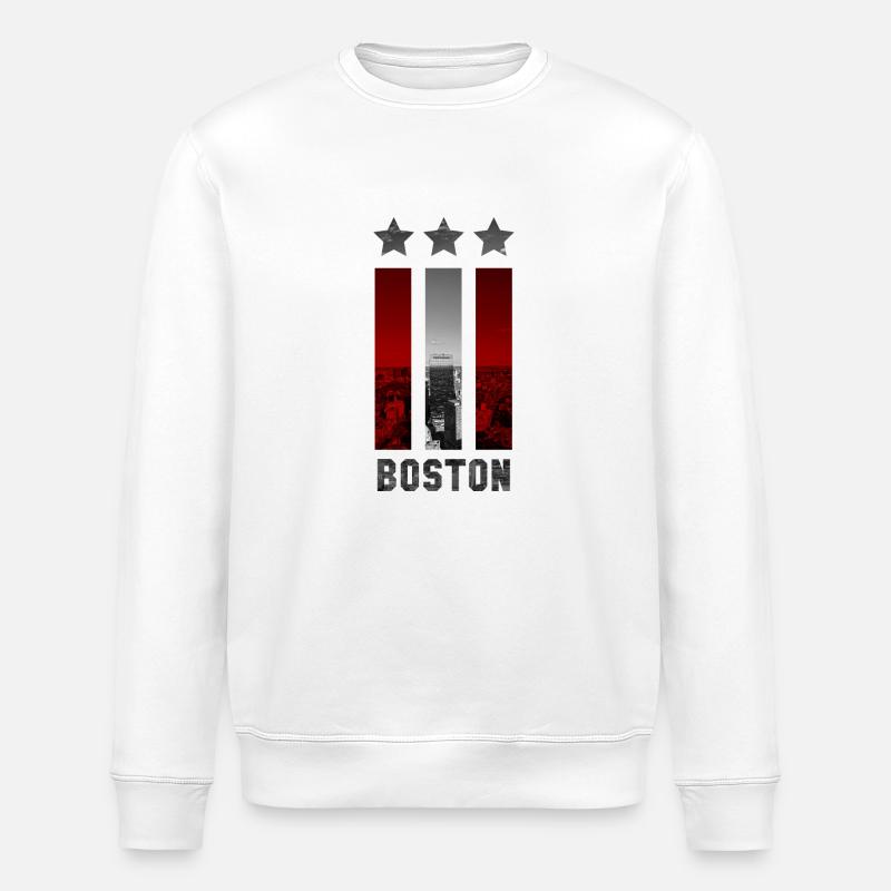 BOSTON - Stanley/Stella Unisex Bio-Sweatshirt ROLLER - Weiß