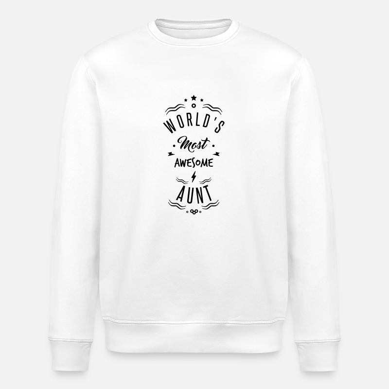 awesome aunt - Stanley/Stella Unisex Bio-Sweatshirt ROLLER - Weiß