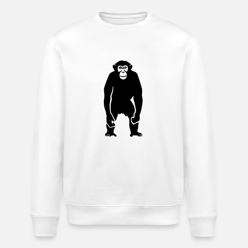 Affe - Stanley/Stella Unisex Bio-Sweatshirt ROLLER - Weiß