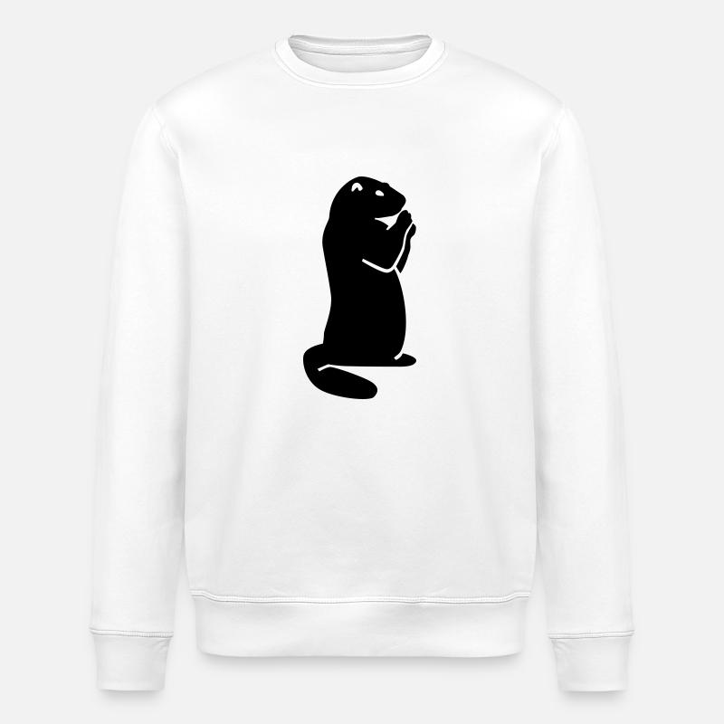 Murmeltier - Stanley/Stella Unisex Bio-Sweatshirt ROLLER - Weiß