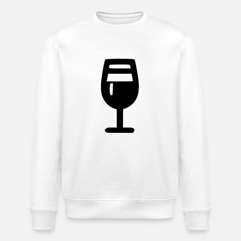 Verre de vin - Sweat bio ROLLER Stanley/Stella Unisexe - blanc