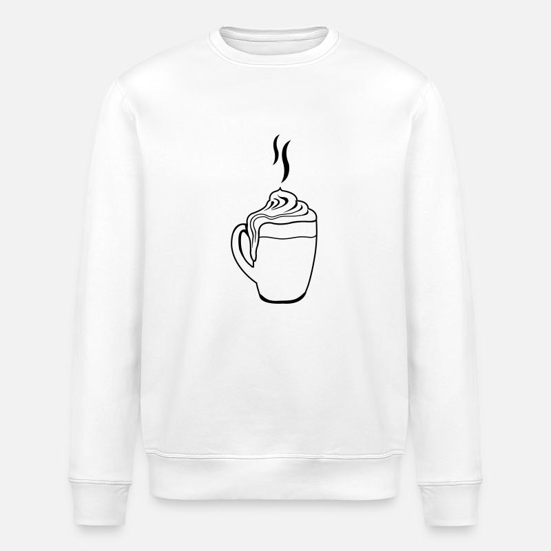 Chocolat chaud 01 - Sweat bio ROLLER Stanley/Stella Unisexe - blanc
