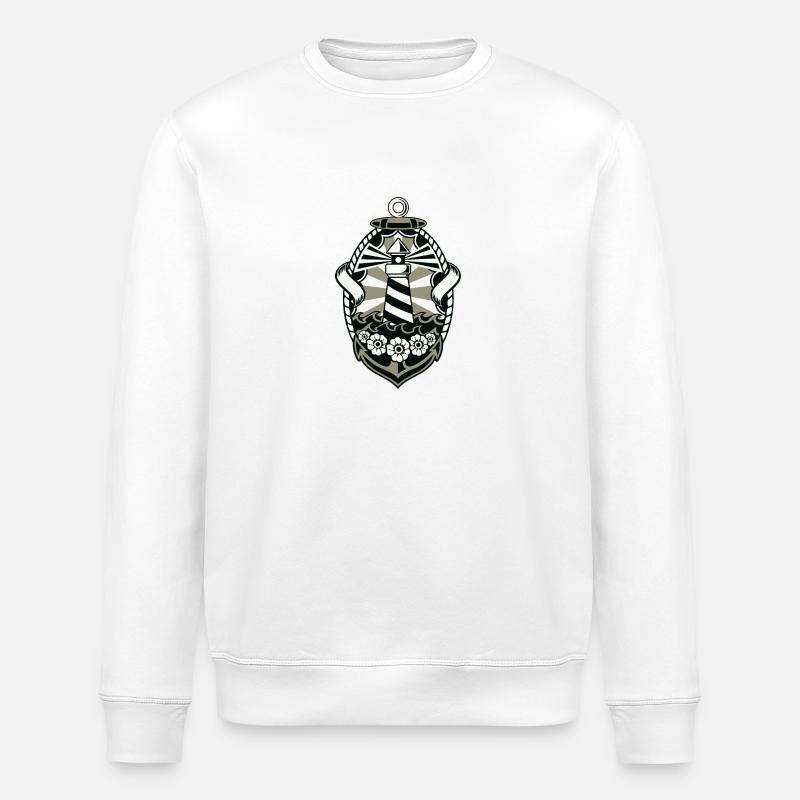 Lighthouse - Stanley/Stella ROLLER Unisex Organic Sweatshirt - white