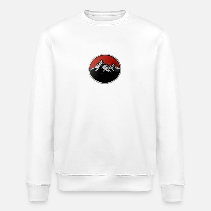 Schweizer Berge - Stanley/Stella Unisex Bio-Sweatshirt ROLLER - Weiß