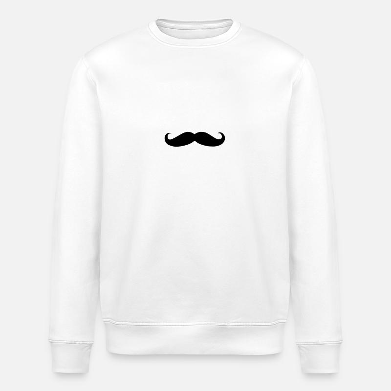 Moustache - Stanley/Stella ROLLER Unisex Organic Sweatshirt - white