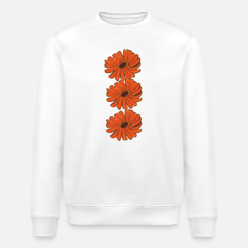 souci calendula - Sweat bio ROLLER Stanley/Stella Unisexe - blanc