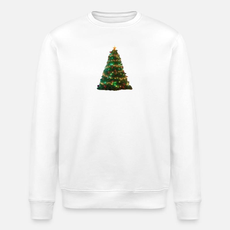 Weihnachtsbaum - Stanley/Stella Unisex Bio-Sweatshirt ROLLER - Weiß