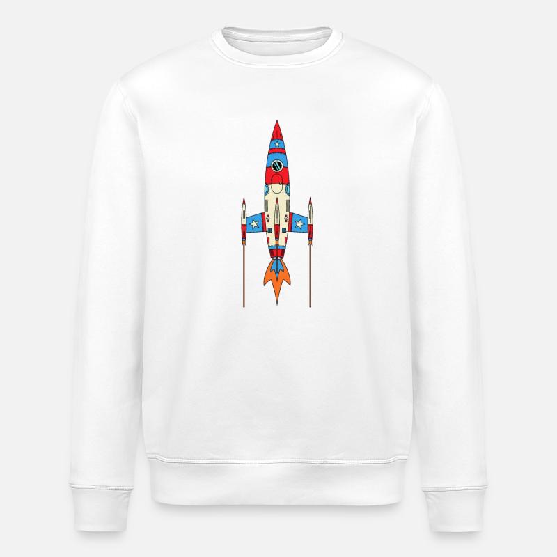 Fusée super rapide - Sweat bio ROLLER Stanley/Stella Unisexe - blanc