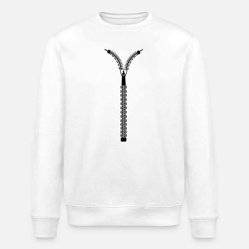 Reißverschluss  - Stanley/Stella Unisex Bio-Sweatshirt ROLLER - Weiß