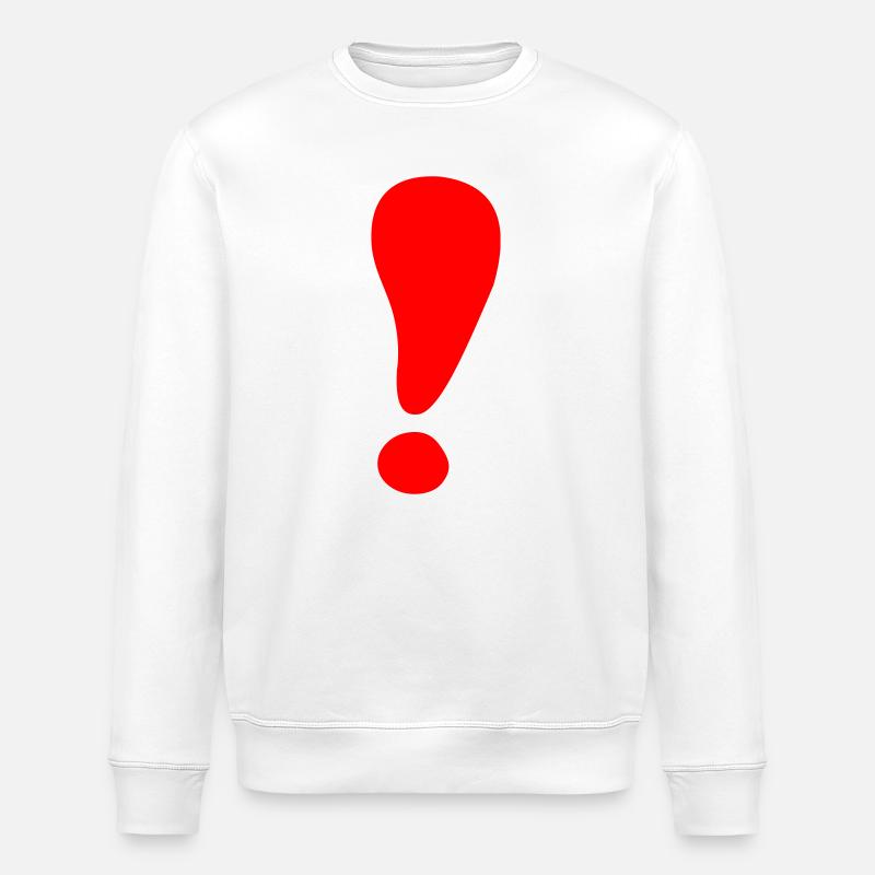 Point d'exclamation - Sweat bio ROLLER Stanley/Stella Unisexe - blanc