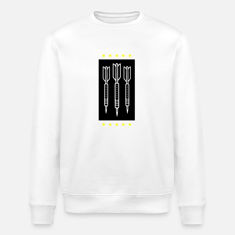 Darts Team Dartpfeile Symbol - Stanley/Stella Unisex Bio-Sweatshirt ROLLER - Weiß
