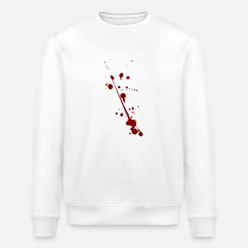 éclaboussures d'éclaboussures de sang Halloween - Sweat bio ROLLER Stanley/Stella Unisexe - blanc