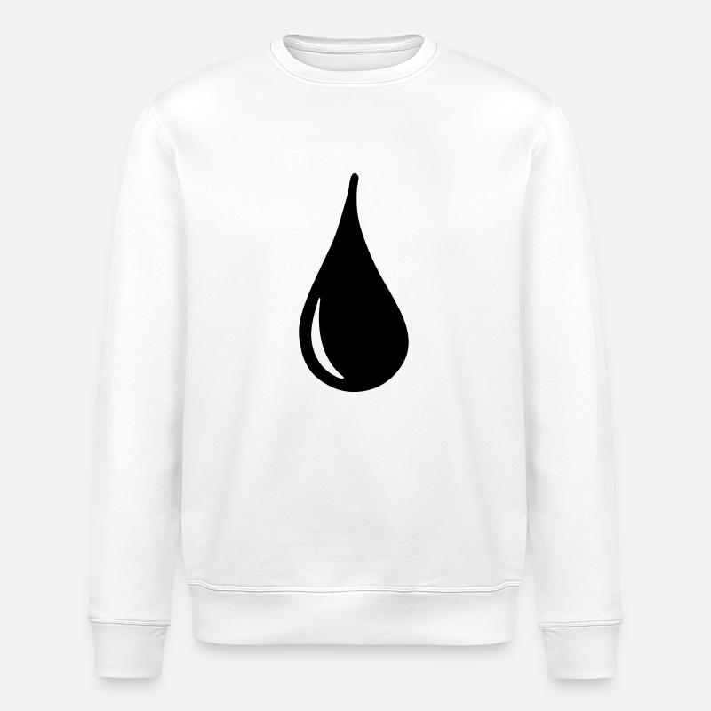 tropfen, Wassertropfen, träne - Stanley/Stella Unisex Bio-Sweatshirt ROLLER - Weiß