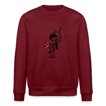 Kiffer-Käfer / pothead ladybug (2c) - Stanley/Stella Unisex Bio-Sweatshirt ROLLER - Weiß - Vorne - Nik (191cm)