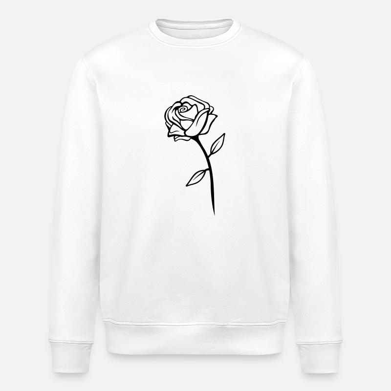 rose design - Stanley/Stella Unisex Bio-Sweatshirt ROLLER - Weiß
