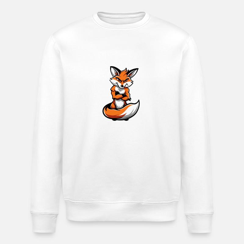 Fuchs Comic - Stanley/Stella Unisex Bio-Sweatshirt ROLLER - Weiß