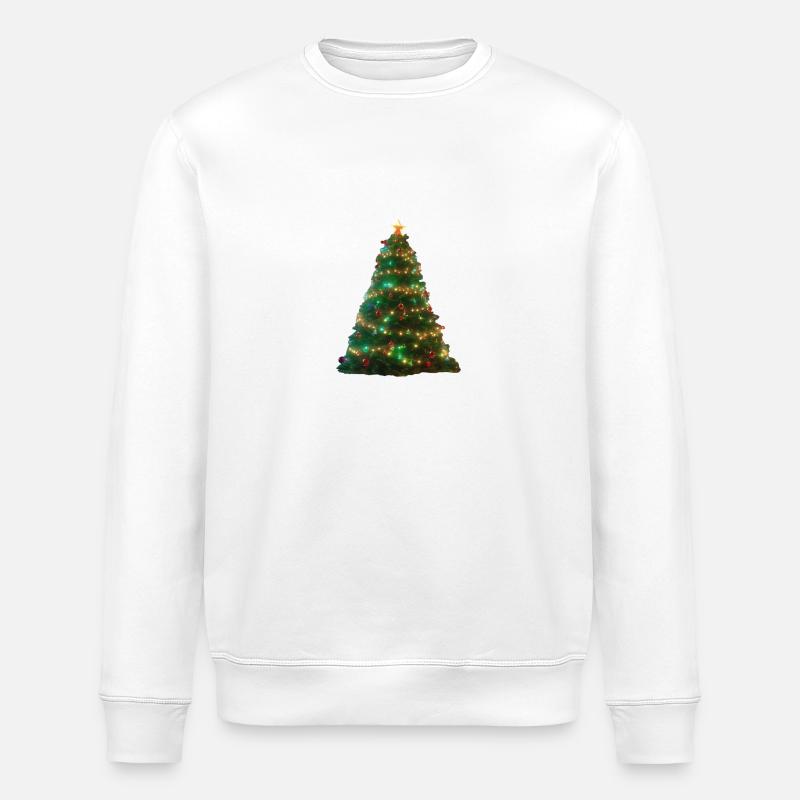 Weihnachtsbaum - Stanley/Stella Unisex Bio-Sweatshirt ROLLER - Weiß