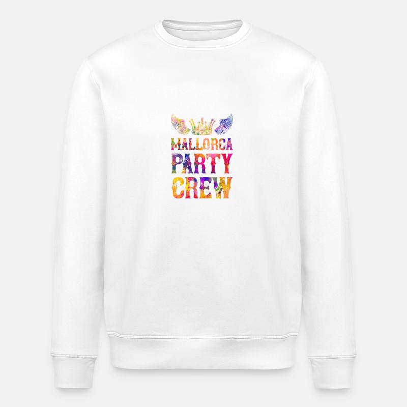 Mallorca Party Crew Spruch - Stanley/Stella Unisex Bio-Sweatshirt ROLLER - Weiß