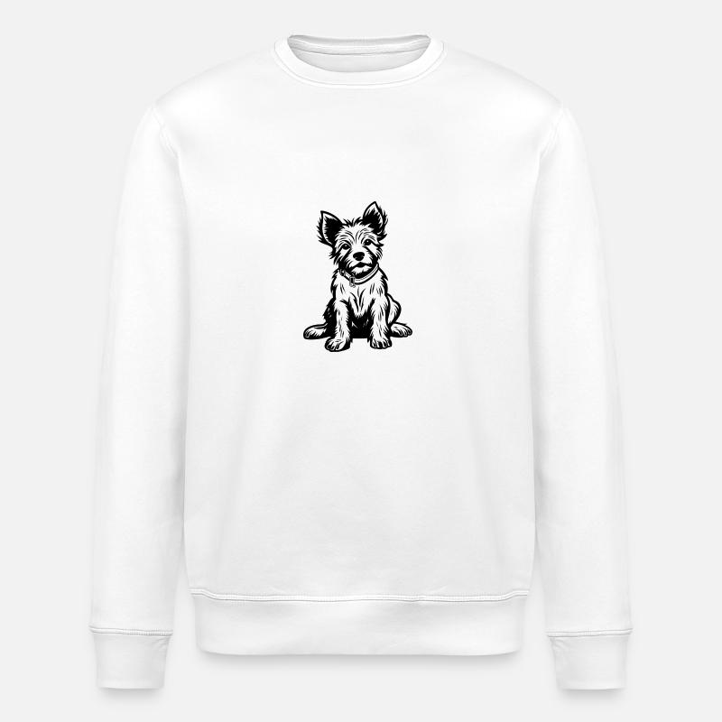 Yorkshire Terrier Hund - Stanley/Stella Unisex Bio-Sweatshirt ROLLER - Weiß