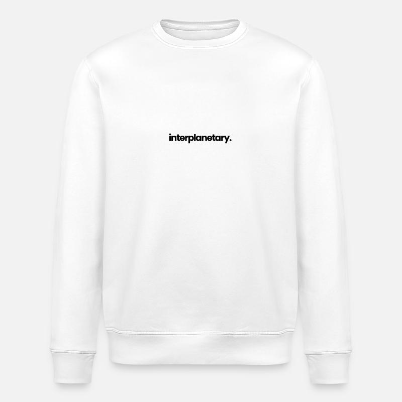 Interplanetary Black - Stanley/Stella ROLLER Unisex Organic Sweatshirt - white