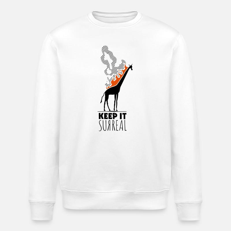 Keep It Surreal Giraffe - Statement - Stanley/Stella Unisex Bio-Sweatshirt ROLLER - Weiß